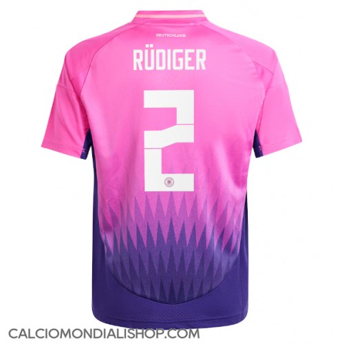 Maglie da calcio Germania Antonio Rudiger #2 Seconda Maglia Europei 2024 Manica Corta